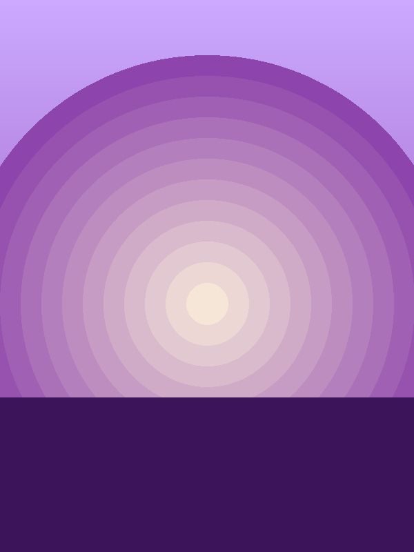 Lilac sunrise rings