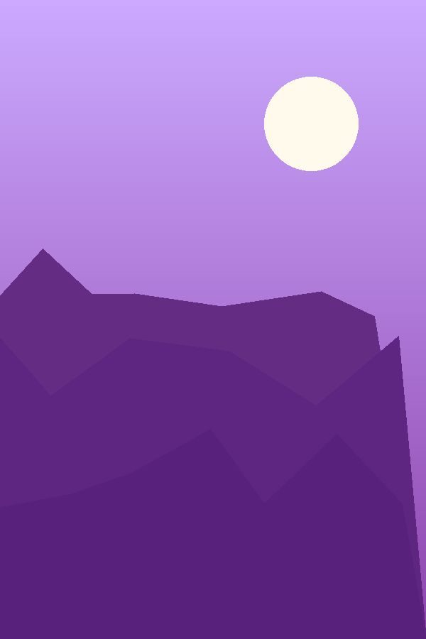 Lilac ridge at dusk